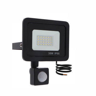 Светодиодный прожектор 30 Вт, 6500K, с датчиком движения