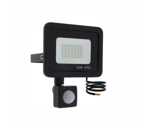 Светодиодный прожектор 30 Вт, 6500K, с датчиком движения