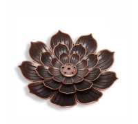 Металлическая подставка для благовоний "лотос", держатель аромапалочки, бронзовый цвет