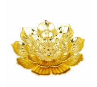 Металлическая подставка для благовоний "лотос", держатель аромапалочки, золотой цвет