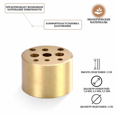 Металлическая подставка для благовоний, держатель аромапалочки с 9 сквозными отверстиями