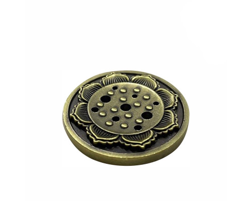 Металлическая подставка для благовоний "лотос", держатель с 9 отверстиями для аромапалочки, бронзовый цвет