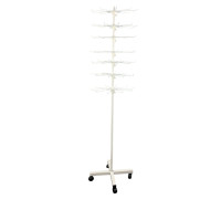 Вращающаяся напольная стойка с крючками для плетения кос, высота 160 см, белая