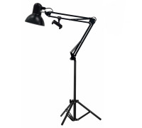 Светильник напольный AB-P-JBHU-DT85, лампа чёрная на пантографе и стойке с держателем телефона до 85 мм