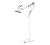 Напольный белый светильник LS-NS-02-W, торшер с пантографом и плоским основанием и регулируемой высотой