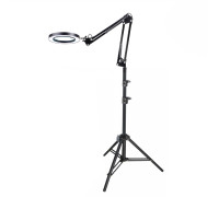 Напольная лампа лупа LN-33 на усиленном штативе LS, светодиодная, черная