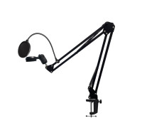 Держатель DMout для микрофона с внешним типом крепления с поп-фильтром 15,5 см на пантографе KGS и усиленной струбцине