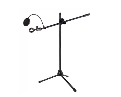 Микрофонная стойка ML-DMout-63 журавль с держателем для микрофона с внешним типом крепления и поп-фильтром 15,5 см