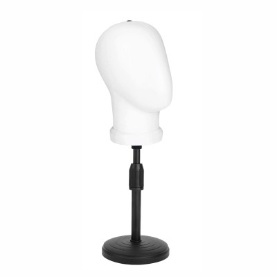 [СГП] Манекен головы белый безликий на настольной стойке ZM-02