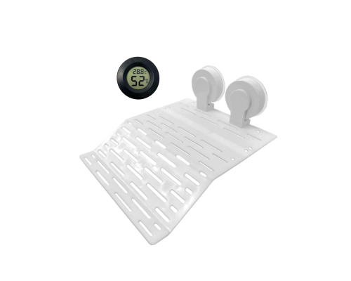 Мостик для черепахи на присоске  и термометр гигрометр электронный для террариума