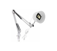 Прожектор светодиодный 10Вт с настольным креплением NBWS-WCAP и белым защитным плафоном на усиленной струбцине