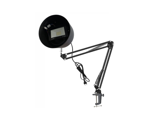 Прожектор светодиодный 20Вт с настольным креплением NBS-BCAP и черным защитным плафоном на усиленной струбцине