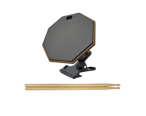 Тренировочный пэд 8" на прищепке PR1 с шарнирным креплением и 2 барабанными палочками 5A