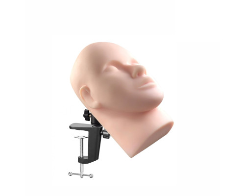 Манекен тренировочный для наращивания ресниц на усиленной струбцине