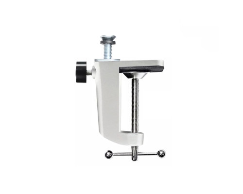 Крепление для цветочного горшка на узкий подоконник, белая усиленная струбцина