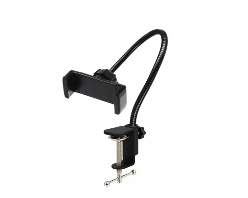 Гибкий держатель GDT.S-B для телефона на струбцине, черный