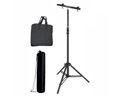 Штатив удлиненный LSPRJ-PL2V-U260 с металл планкой для 2 прожекторов и сумками для переноски