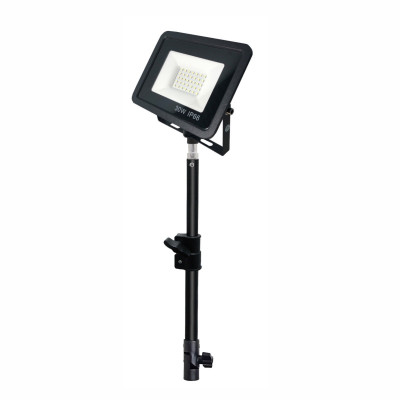 Светильник прожектор 30Вт 6500K на телескопической палке-ручке ECO