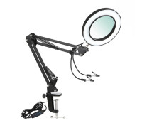 Держатель LN22S-PAI для микросхем и плат настольный с лампой лупой