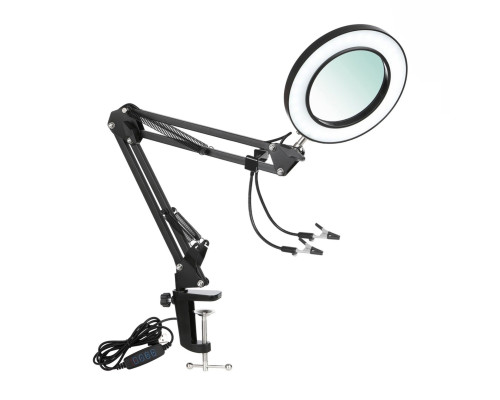 Держатель LN22S-PAI для микросхем и плат настольный с лампой лупой