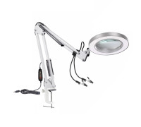 Держатель LN33S-PAI-W для микросхем и плат, настольный с белой лампой лупой