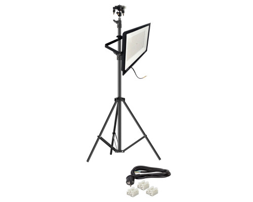 Светодиодный прожектор 300 Вт с кабелем 3 м на штативе BHS с подставкой для нивелира