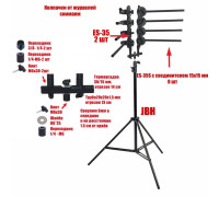 Вешалка-стойка JBH-8ES-35S для плетения кос, хранения афрокос и канекалона