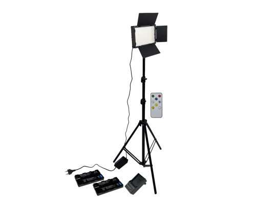 Переносная лампа панель U600 со шторками на строительном штативе JBH c аккумуляторами и зарядным устройством