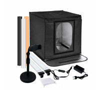 Фотобокс для предметной съемки с LED подсветкой и держатель-подставка для телефона CXP-050