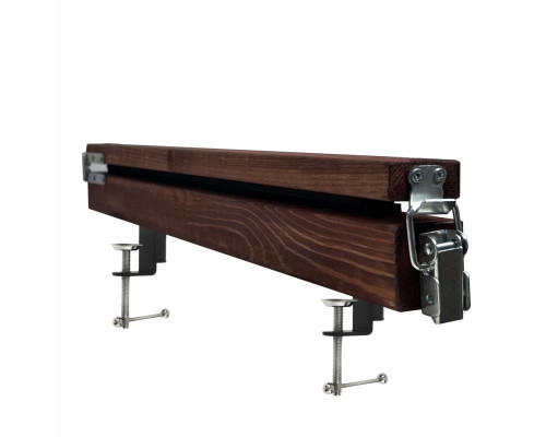 [СЛГП] Деревянный станок брейдера на струбцинах, зажим WOOD-HAIR-3 с замочком, прищепка для плетения кос, дред