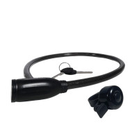 Замок черный VZ-P с пластиковой головкой и звонок для велосипеда