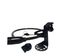 Замок черный VZ-P с пластиковой головкой, подстаканник и звонок для велосипеда