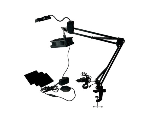 Вытяжка NBS-FAN с подсветкой для наращивания ресниц с удлинителем и адаптером