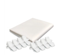 Фон тканевый белый для фотостудии, 1.5х2 м, с 8 белыми прищепками