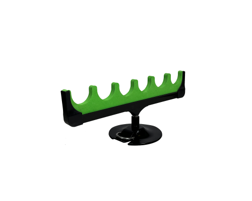 Подставка под 6 удочек с креплением на лодку, цвет зеленый