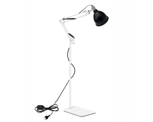 Светильник LST215D-NS-02W с диммером, напольный белый торшер в стиле лофт на утяжеленной стойке