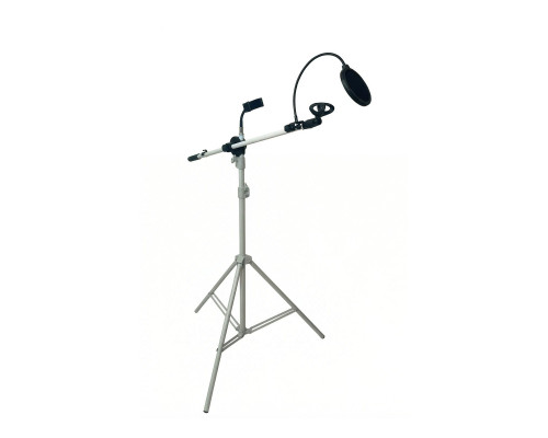 Напольный штатив JBW-PF10 с держателями для микрофона и телефона и с поп-фильтром д 10см