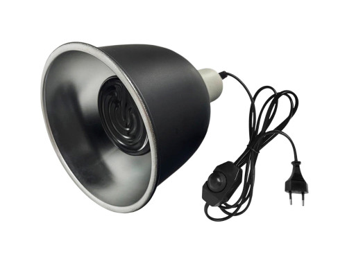 Светильник для террариума LST215D-100K, керамическая лампа греющая для рептилий с диммером на проводе, 100W