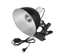 Светильник для террариумов LST215D-PR1 с диммером на прищепке и лампа греющая UVA+UVB, 100W