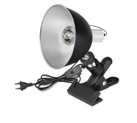 Светильник для террариумов LST215-PR1 на прищепке и лампа греющая UVA+UVB, 100W