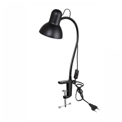 [СГП] Гибкий настольный светильник AS-B-G35S на усиленной струбцине, черный