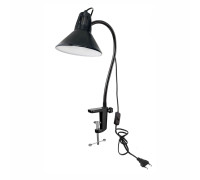 Гибкий настольный светильник AL-B-G35S на усиленной струбцине, черный