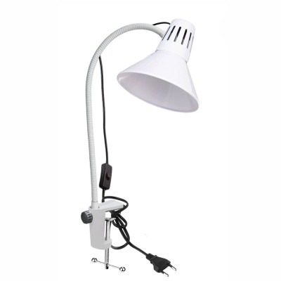[СГП] Гибкий настольный светильник AL-W-G35S на усиленной струбцине, белый