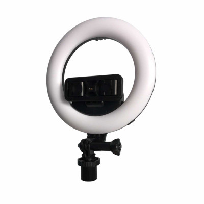 Кольцевая лампа L16-L07-P с держателем телефона на штатив-стойку с резьбой крепления 1/4"