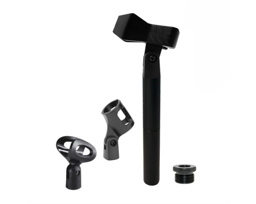 Держатели "прищепка", "бочонок" и для ручного микрофона с удлинителем крепления