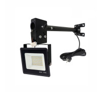 Прожектор 50 Вт с кабелем 3м и клеммами на усиленном кронштейне DN02-PRJ для подсветки фасада, баннера, гаража