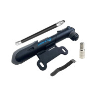 Комплект для велосипеда VS-VNUN-02: велонасос, шланг черный с удлинителем ниппеля для велосипеда или самоката