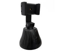 Смарт-штатив для телефонов, вращающийся на 360° с датчиком движения, черный