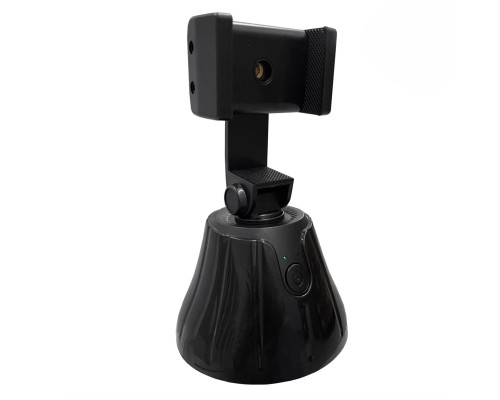 Смарт-штатив для телефонов, вращающийся на 360° с датчиком движения, черный