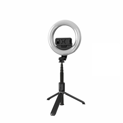 Кольцевая лампа 16 см с держателем для телефона до 96 мм на моноподе-триподе L07